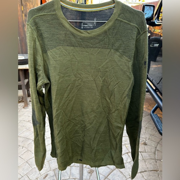 Men’s SMARTWOOL green, long sleeve base layer. Size M - Picture 1 of 3